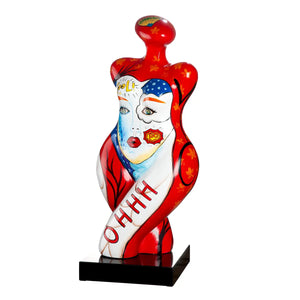 Dekofigur – Grafische Farbkunst, Glänzende Veredelung, Edler Sockel, 71 cm - Femme | Gilde