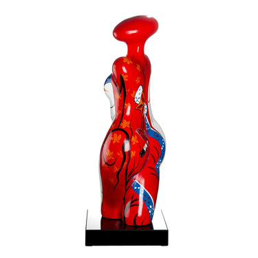 Dekofigur – Grafische Farbkunst, Glänzende Veredelung, Edler Sockel, 71 cm - Femme | Gilde