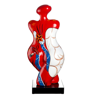 Dekofigur – Grafische Farbkunst, Glänzende Veredelung, Edler Sockel, 71 cm - Femme | Gilde