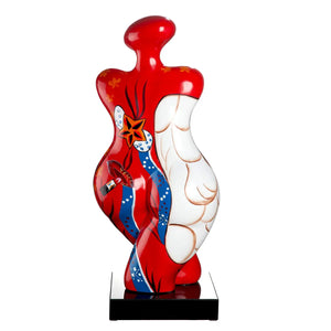 Dekofigur – Grafische Farbkunst, Glänzende Veredelung, Edler Sockel, 71 cm - Femme | Gilde