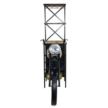 Hausbar – Motorradform, Schwarzes Eisen, Mangoholz, 180 cm - Motorrad | Gilde