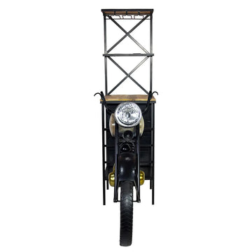 Hausbar – Motorradform, Schwarzes Eisen, Mangoholz, 180 cm - Motorrad | Gilde