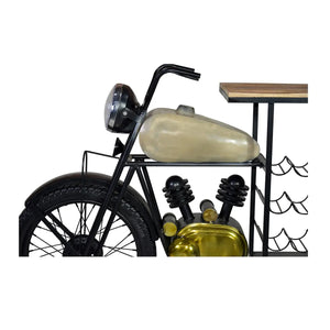 Hausbar – Motorradform, Schwarzes Eisen, Mangoholz, 180 cm - Motorrad | Gilde