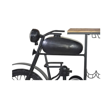 Hausbar – Motorradform, Schwarzes Eisen, Mangoholz, 102 cm - Motorrad | Gilde