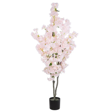Künstliche Blume – Rosa Kirschblüte, Naturnahe Wirkung, Dekorativer Topf, 150 cm - Cherry | Gilde