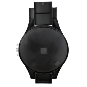Wanduhr – Silberne Metalloptik, Zahnradmotiv, Schwarze Akzente, 99,5 cm - Timing | Gilde