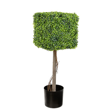 Getopfte Pflanze – Künstlicher Buchsbaum, Quadratische Form, Grünes Design, 90 cm - Buchsbaum | Gilde