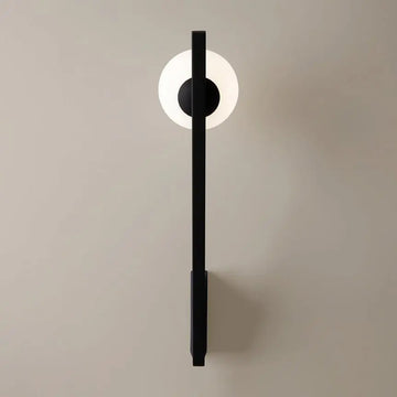 Wall light Black, metal frame, white glass diffuser – Kazimir | Maytoni