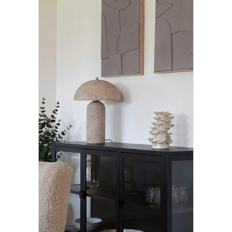 Table Lamp – Papier-mâché Material, Stone-look Design, Sculptural Shape – Astley | House Nordic