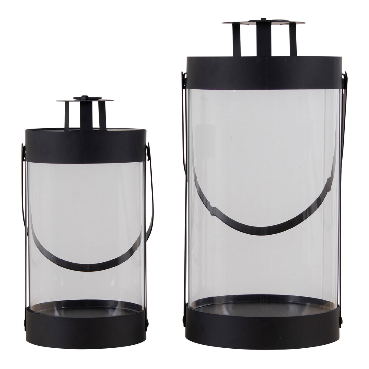 Laternen-Set – Stahl/Glas, Schwarz, 2 Stück - Bondi | House Nordic