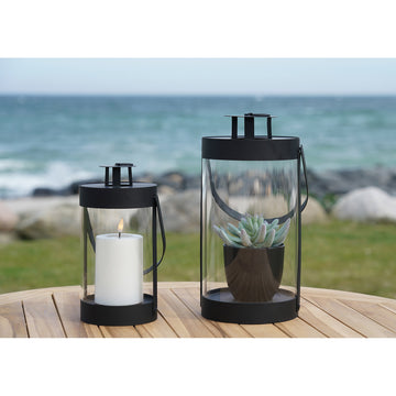 Laternen-Set – Stahl/Glas, Schwarz, 2 Stück - Bondi | House Nordic