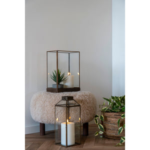 Lantern – noble metal frame, transparent glass structure, elegant lighting effect – Manali | House Nordic