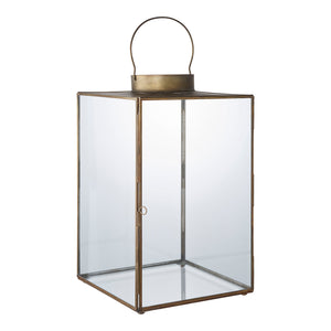 Lantern – Metal & Glass, elegant brass look, atmospheric lighting effect – Mohali | House Nordic