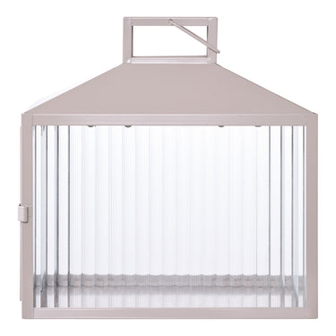 Lantern – Metal & Glass, Beige-Gray Finish, Scandinavian Design – Lucca | House Nordic