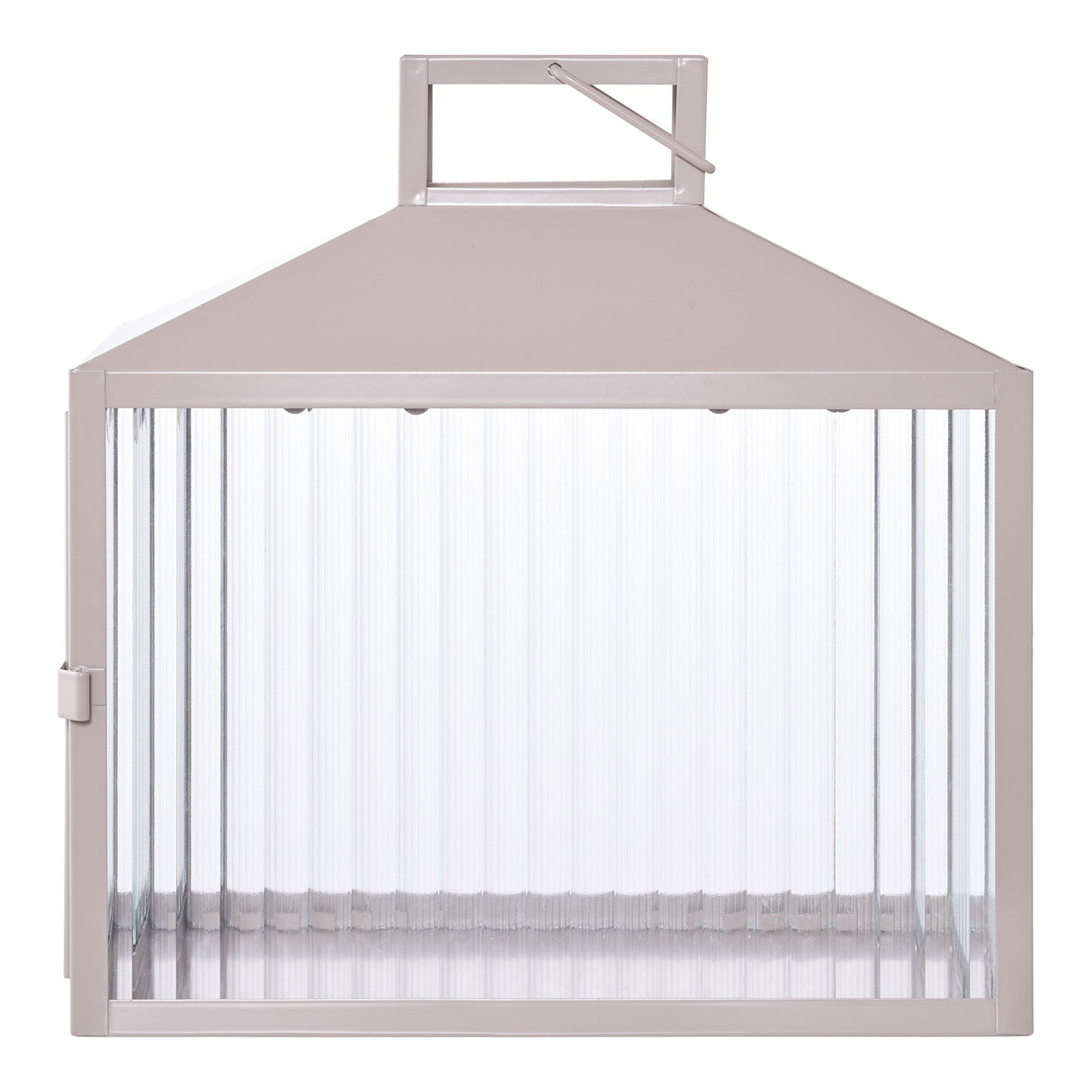 Laterne – Metallrahmen, Glasabdeckung, Beige-Graues Finish - Lucca | House Nordic
