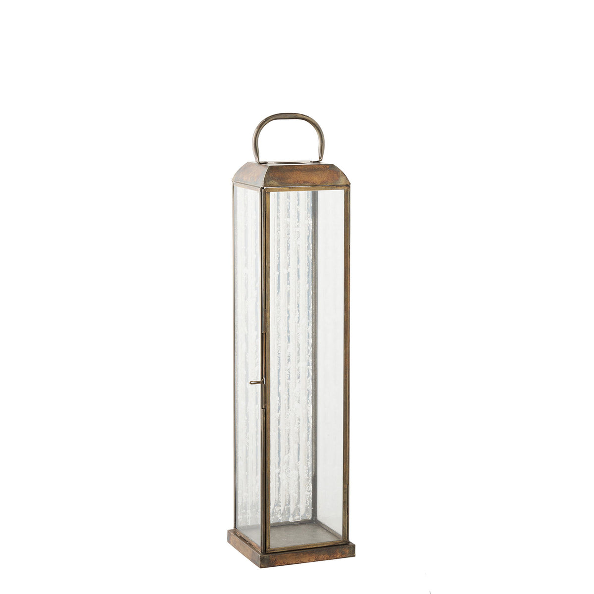 Lantern - Glass housing, metal frame, antique brass look - Herslev | House Nordic