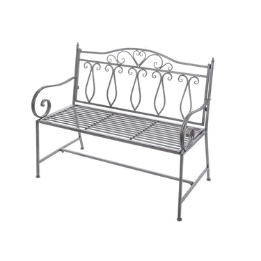 Bank – Zeitlose Eleganz, Exklusive Metalloptik, Ausdrucksstarkes Design, 94 cm - Stripes | Gilde