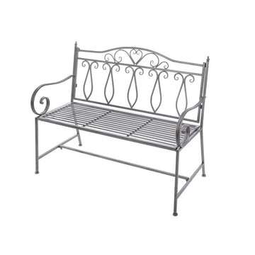Bank – Zeitlose Eleganz, Exklusive Metalloptik, Ausdrucksstarkes Design, 94 cm - Stripes | Gilde