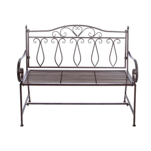 Bank – Zeitlose Eleganz, Exklusive Metalloptik, Ausdrucksstarkes Design, 94 cm - Stripes | Gilde