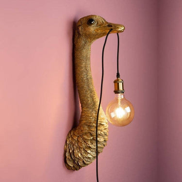 Wall Light – Sculptural Design, Iconic Animal Motif, Polyresin Construction, Antique Gold Finish – Franz Josef | WERNS