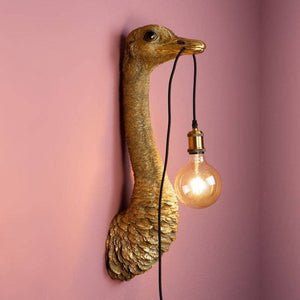 Wall Light – Sculptural Design, Iconic Animal Motif, Polyresin Construction, Antique Gold Finish – Franz Josef | WERNS