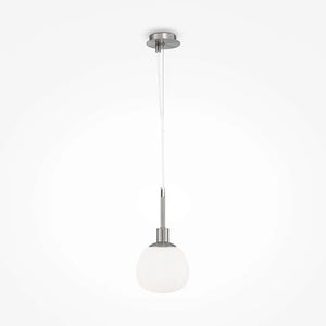 Pendant light with opal glass diffuser and nickel finish in a modern design - Erich | Maytoni
