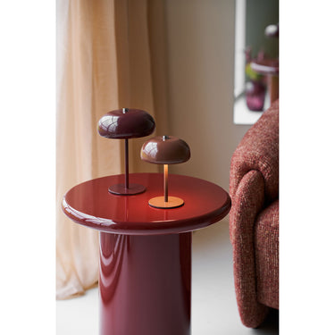 Table Lamp - Rechargeable Function, Metal Casing, Bordeaux Shade - Margate | House Nordic