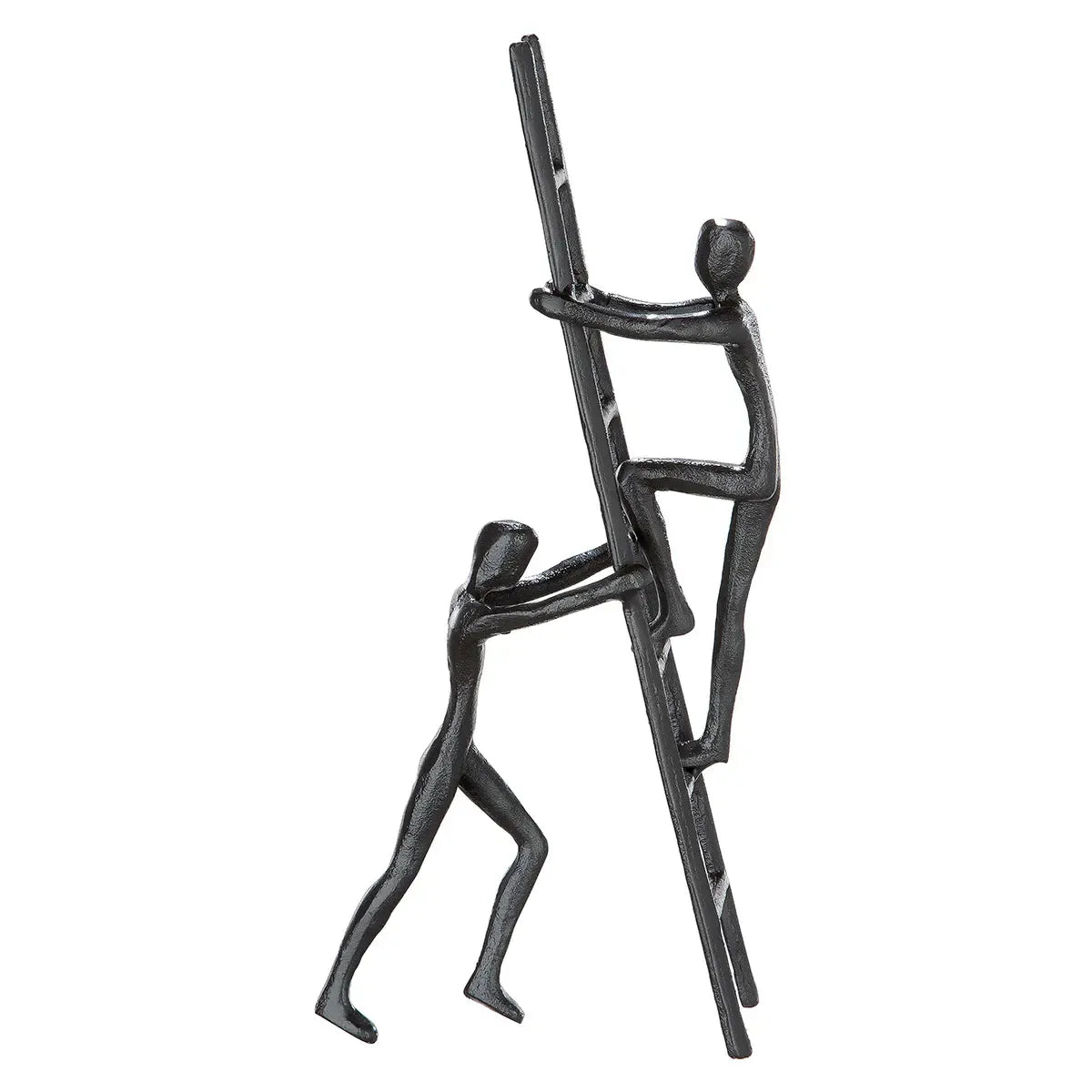 Skulptur – Symbolische Gestaltung, Strukturierte Eisenoberfläche, Edler Braunton, 23,5 cm - Teamwork | Gilde