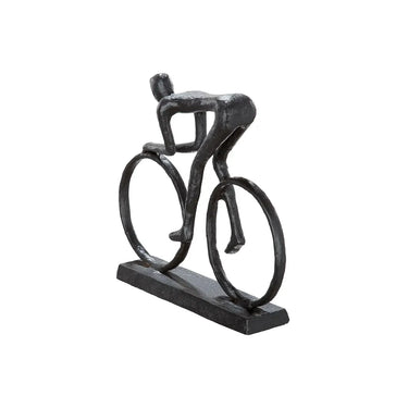 Skulptur – Dynamisches Radmotiv, Strukturierte Eisenoberfläche, Edler Braunton, 15 cm - Racer | GildeSkulptur – Dynamisches Radmotiv, Strukturierte Eisenoberfläche, Edler Braunton, 15 cm - Racer | Gilde
