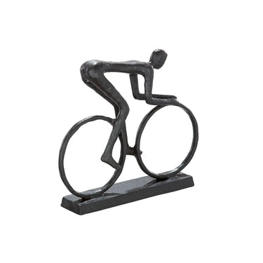 Skulptur – Dynamisches Radmotiv, Strukturierte Eisenoberfläche, Edler Braunton, 15 cm - Racer | GildeSkulptur – Dynamisches Radmotiv, Strukturierte Eisenoberfläche, Edler Braunton, 15 cm - Racer | Gilde