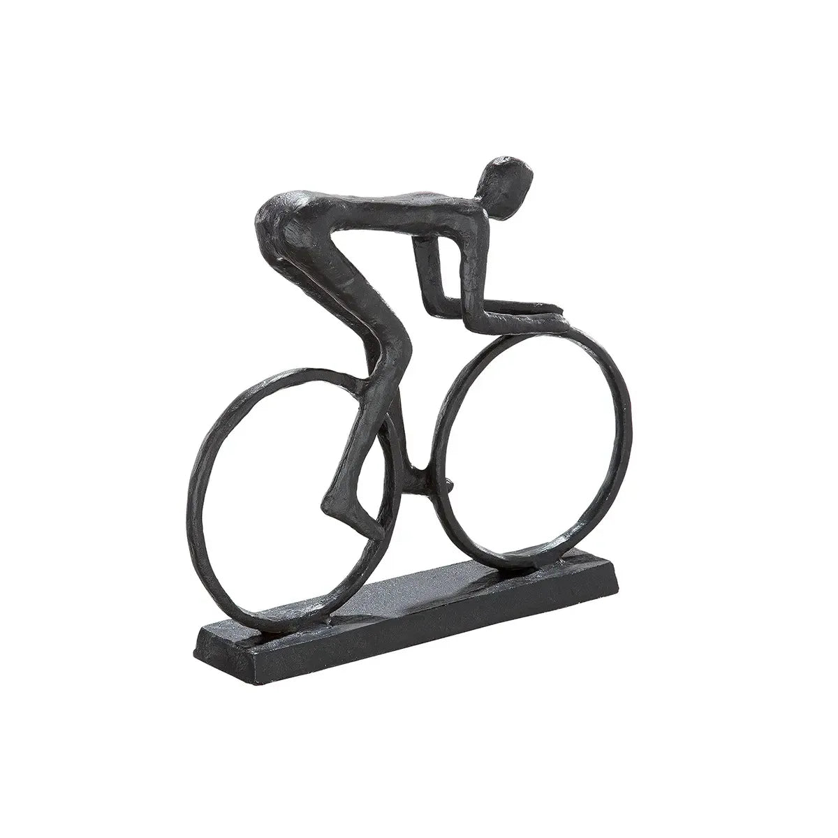 Skulptur – Braunes Metall, Matte Oberfläche, Fahrradförmiges Motiv, 15 cm - Racer | Gilde