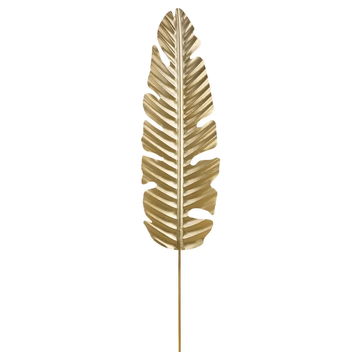 Gartenstecker – Edles Palmblatt, Goldfarbenes Metall, Wetterfeste Ausführung, 100 cm - Palmblatt | Gilde