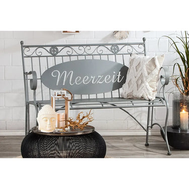 Bank – Zeitlose Eleganz, Maritimes Design, Exklusive Metalloptik, 91 cm - Meerzeit | Gilde
