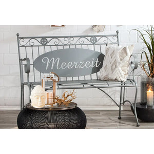 Bank – Zeitlose Eleganz, Maritimes Design, Exklusive Metalloptik, 91 cm - Meerzeit | Gilde