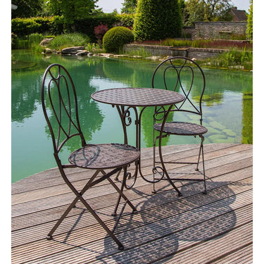 Bistroset – Zeitlose Eleganz, Exklusive Metalloptik, Anspruchsvolles Design, 93 cm - Shell | Gilde