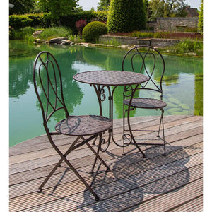 Bistroset – Zeitlose Eleganz, Exklusive Metalloptik, Anspruchsvolles Design, 93 cm - Shell | Gilde