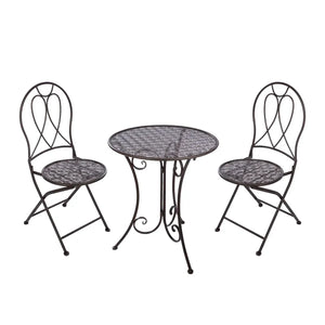 Bistroset – Zeitlose Eleganz, Exklusive Metalloptik, Anspruchsvolles Design, 93 cm - Shell | Gilde