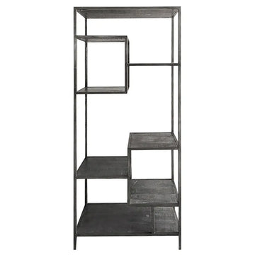 Regal – Architektonische Form, Markante Präsenz, Industrielle Ästhetik, 205 cm - Nero | Gilde