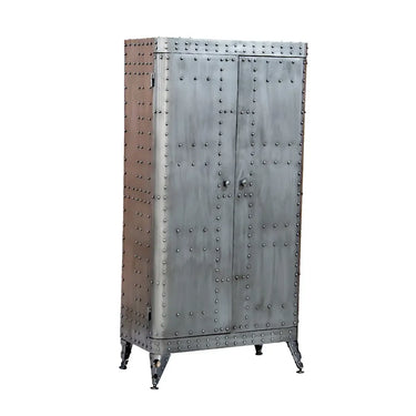 Schrank – Markante Metalloptik, Recyceltes Material, Hohe Präsenz, 181 cm - Aviation | Gilde