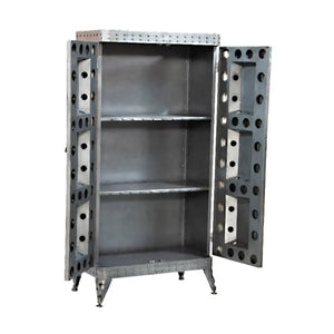 Schrank – Markante Metalloptik, Recyceltes Material, Hohe Präsenz, 181 cm - Aviation | Gilde