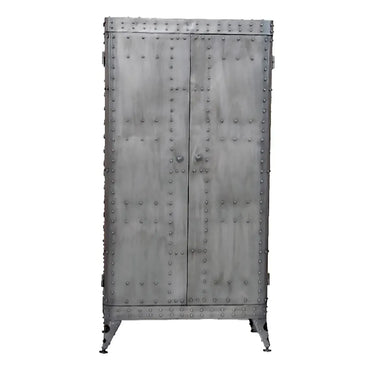 Schrank – Markante Metalloptik, Recyceltes Material, Hohe Präsenz, 181 cm - Aviation | Gilde