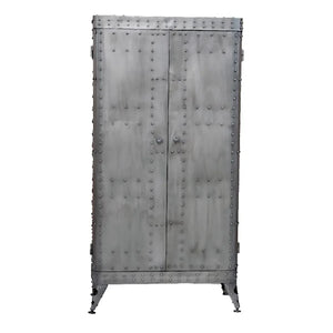 Schrank – Markante Metalloptik, Recyceltes Material, Hohe Präsenz, 181 cm - Aviation | Gilde