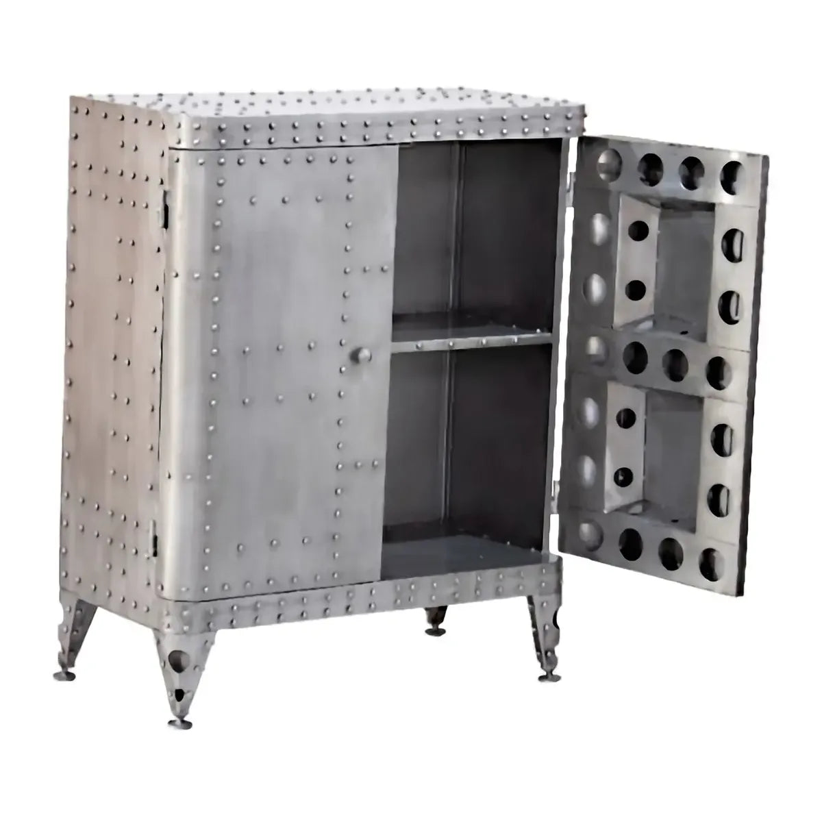 Sideboard – Markante Metalloptik, Industrielle Ästhetik, Charakterstarkes Design, 114 cm - Aviation | Gilde