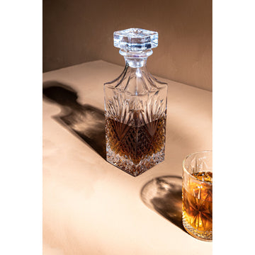 Whiskyflasche – Quadratische Form, Glas Material, Klare Optik – Glass Crystal | PTMD