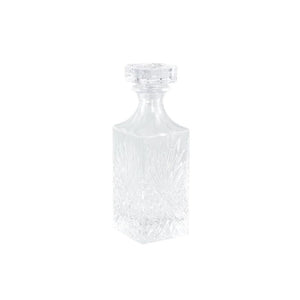 Whisky Bottle - Glass, clear, square shape, linear design, robust – Glass Crystal | PTMD