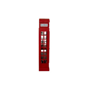 Weinregal – Rotes Mangoholz, Recyceltes Material, Ikonische Telefonzelle, 200 cm - Telefonzelle | Gilde