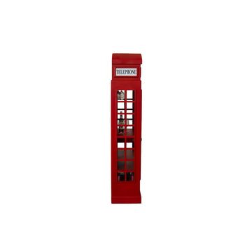 Weinregal – Rotes Mangoholz, Recyceltes Material, Ikonische Telefonzelle, 200 cm - Telefonzelle | Gilde