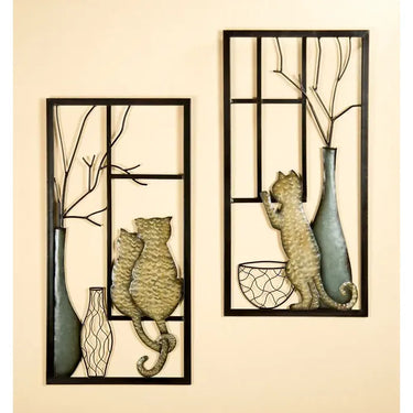 Wandrelief – Ausdrucksstarkes Katzenmotiv, Künstlerische Gestaltung, Markante Wandwirkung, 80 cm - Pawlette | Gilde