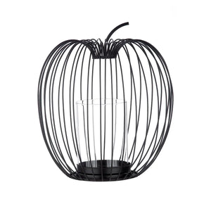 Windlicht – Filigrane Metallstruktur, Schwarze Oberfläche, Stilvoller Glaseinsatz, 26,5 cm - Filo | Gilde
