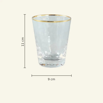 Wasserglas – Klarglas mit Goldrand, Kompakte Form, Zeitloses Trinkdesign - Mylene | PTMD